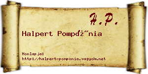 Halpert Pompónia névjegykártya